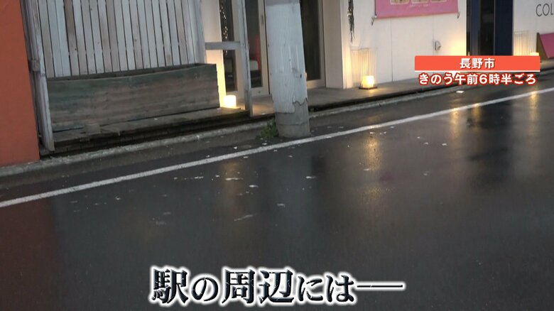 駅周辺に散乱しているカラスのフン