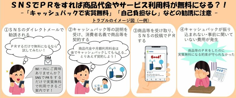 被害の流れ（提供：国民生活センター）