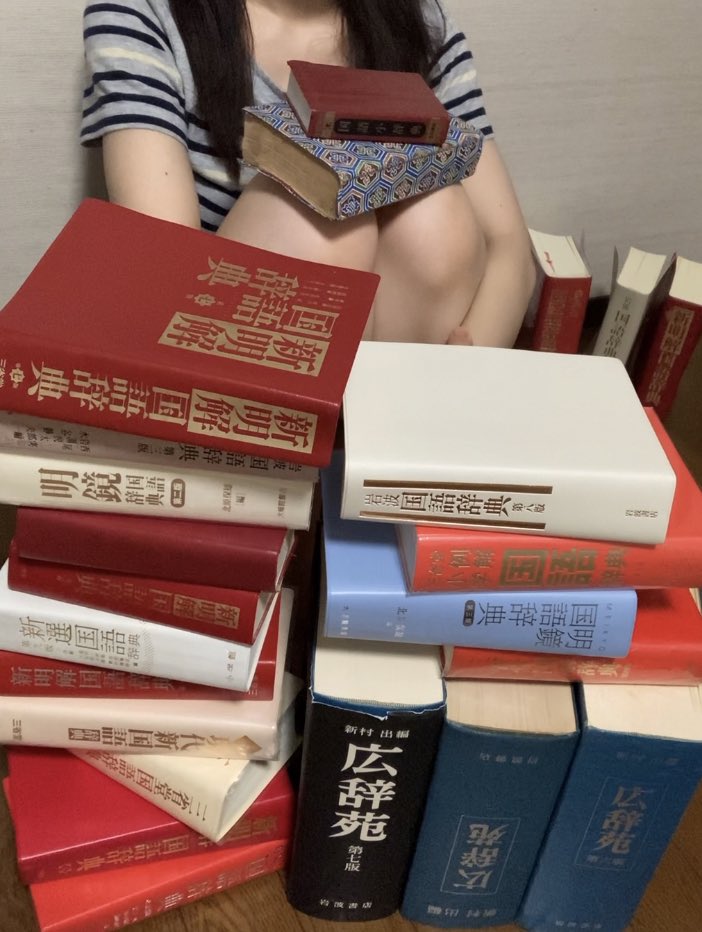 10年後の姿。辞典に埋もれている