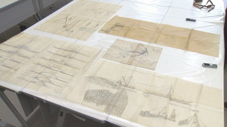 エッシャー手描きの設計図6枚