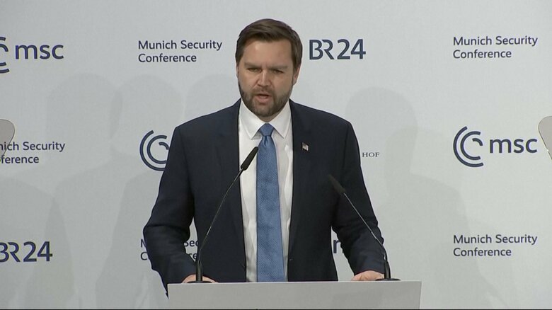 ミュンヘン安全保障会議で演説したバンス副大統領（2月14日）