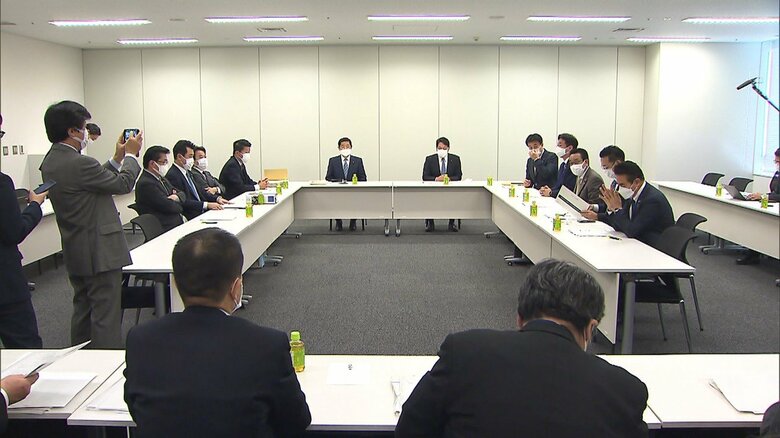 自民・公明合同の外交安全保障に関する実務者協議（2日）