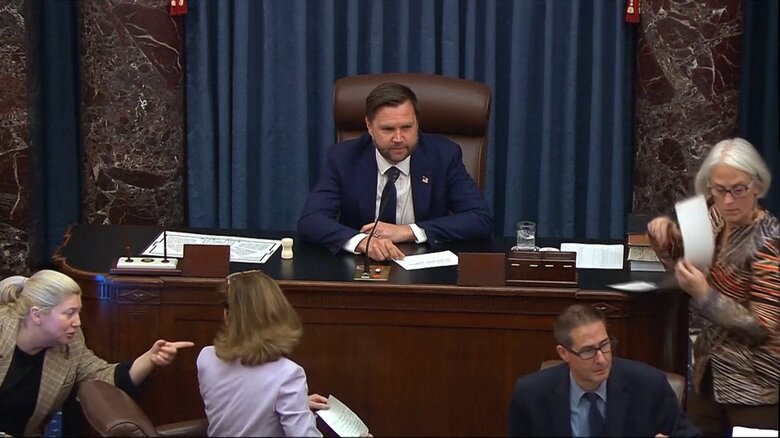 賛成50票・反対50票だったがバンス副大統領が賛成票を投じ、法案は上院を通過（7月1日）