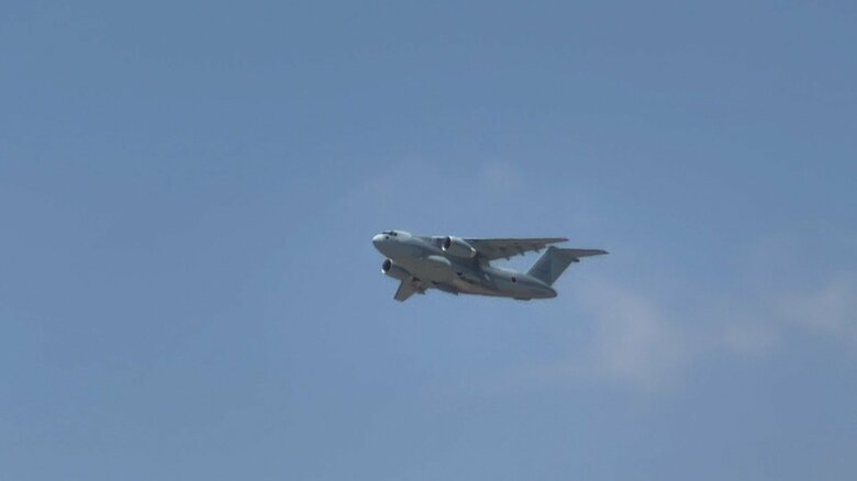 ジブチを出発したC-2輸送機