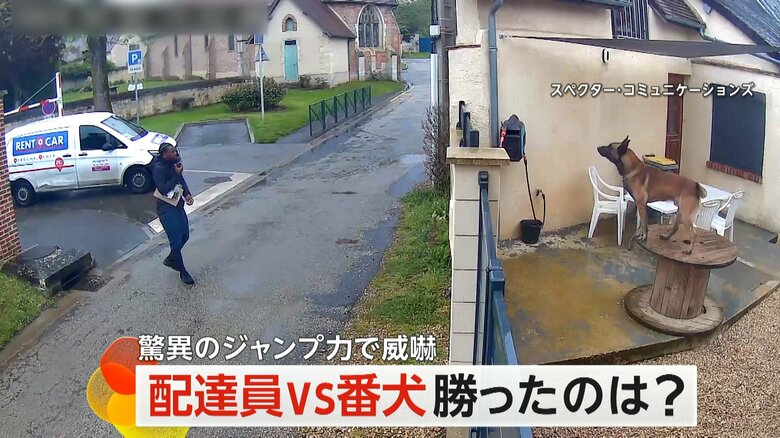 フランス北部で撮影された荷物を届けたい配達員と家を守りたい番犬の戦い