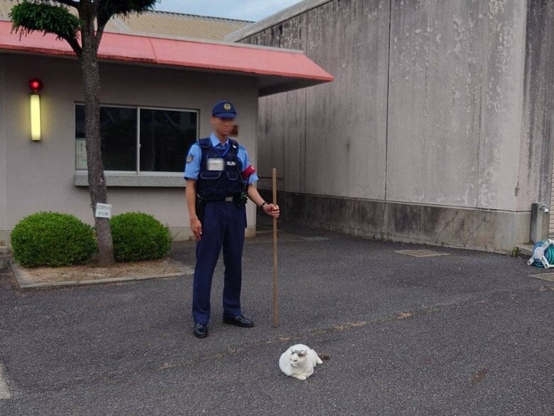 宿直勤務中の学生に優しく寄り添う
