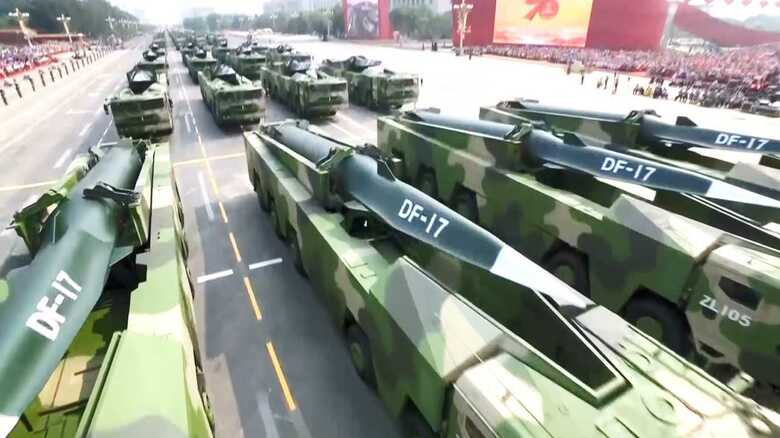 ミサイル防衛では阻止が難しいと考えられる開発中のDF-17　極超音速滑空体ミサイル