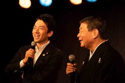 イクメン5年の後ついに落語を解禁した夜に進次郎も現れた