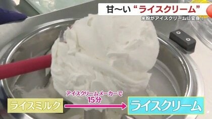 「甘くておいし～い」でも砂糖不使用！　米粉を使ったアイスを鹿児島の研究施設が考案　新たなビジネスチャンスの可能性に注目【鹿児島発】