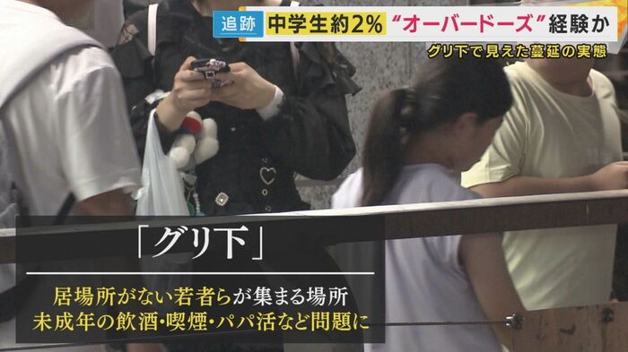 大阪・ミナミのグリコの看板の下「通称・グリ下」