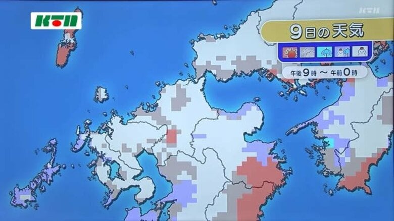 長崎にも今季一番の寒波！9日昼過ぎから山地中心に大雪　平地でも9日夜のはじめから10日午前中にかけ大雪のおそれ　積雪も｜FNNプライムオンライン