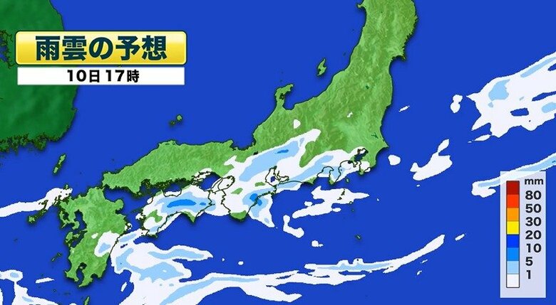 台風24号から変わった低気圧 日本の東へ進むも 前線停滞で大気不安定 引き続き土砂災害に注意 11日にかけて前線北上で東日本は大雨に注意|FNNプライムオンライン