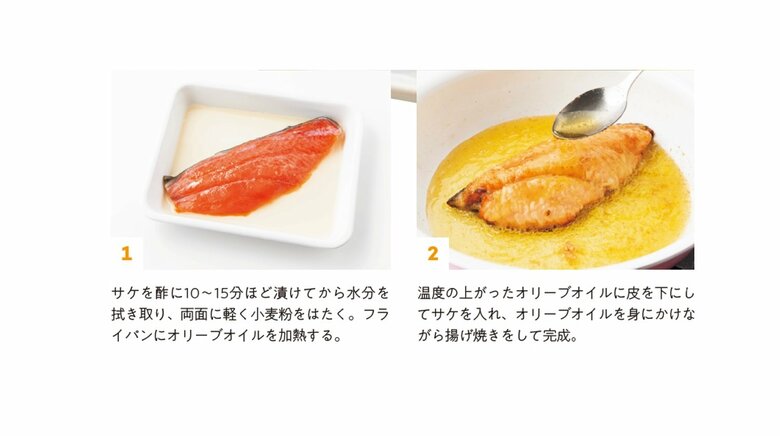 サケの南蛮漬けの作り方（『完全版 その調理、9割の栄養捨ててます！』より）