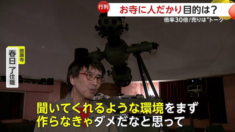 仏教を知るきっかけにと始めたプラネタリウム