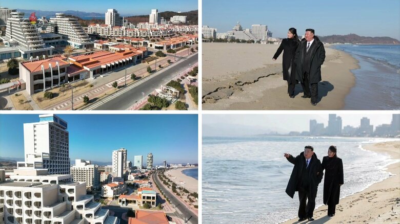 元山葛麻海岸観光地区を視察した金総書記（2024年12月）