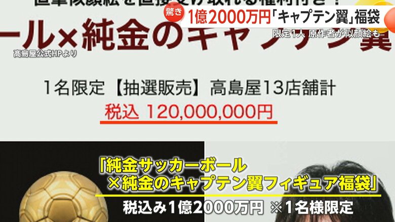 純金「キャプテン翼」福袋は1億2000万円