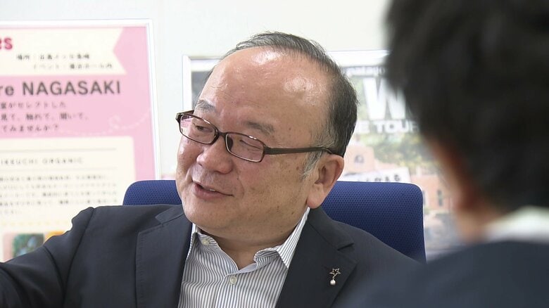 厳原航路の復活は非常に重要と話す山口准教授