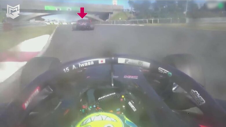 岩佐歩夢のオンボードカメラ 前を走るのがJuju