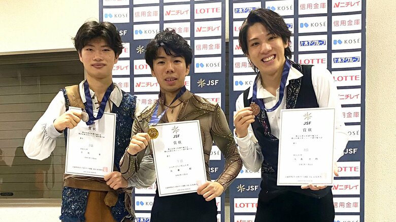 シニア男子表彰台（東日本選手権）