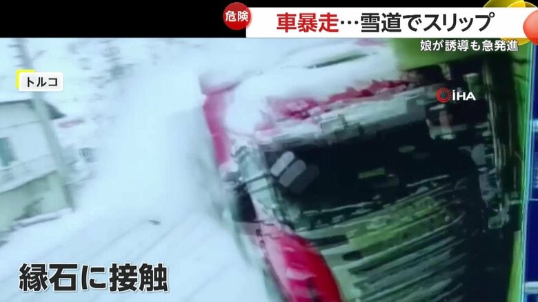 トラックが制御不能となり、衝突する瞬間（トルコ）⑥