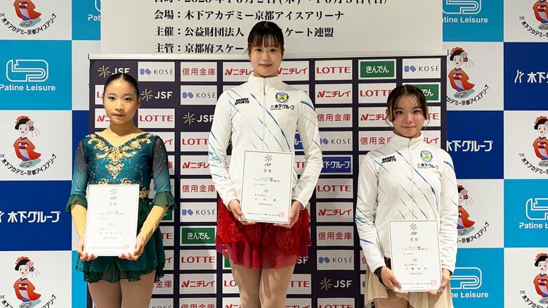 ジュニア女子表彰台（近畿選手権）