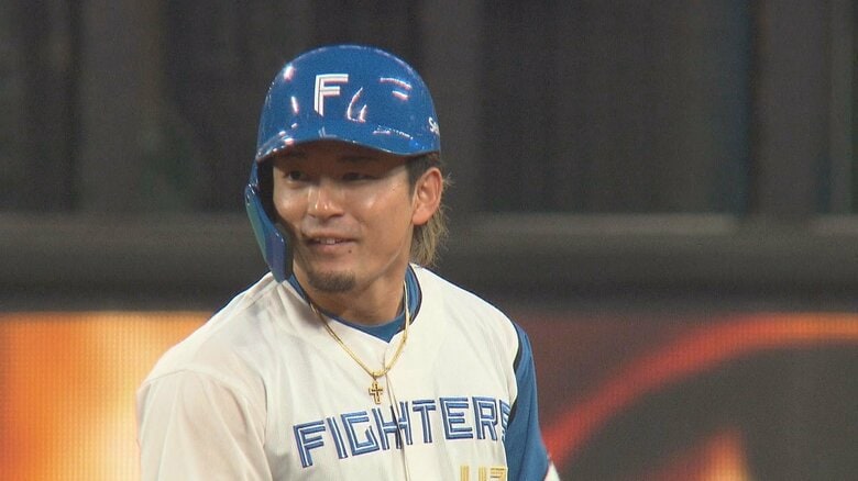 先制の3点タイムリーを放った水野達稀選手