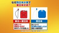 東西地域で違う灯油ポリタンクの色　東は“危険”の赤 西は商売気質が影響？