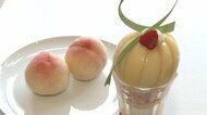 白桃パフェをホテルで優雅に楽しむ　“果物王国”岡山ならでは…丸ごと1個使った夏の絶品