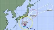 【台風情報】大型で強い台風25号の進路予想　関東甲信地方には21日昼前から夜遅くにかけ、かなり接近する見込み　24時間予想降水量は関東地方200ミリ、東海地方300ミリ（21日正午まで 多い所で）　暴風にも厳重警戒