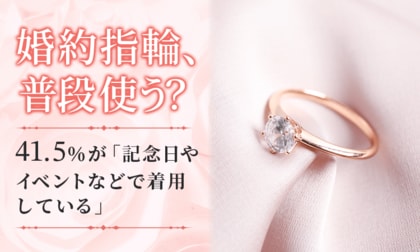 【婚約指輪、普段使う?】41.5%が「記念日やイベントなどで着用している」