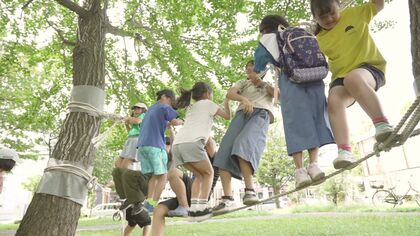 公園でハンモック遊びやたき火もOK 月1回の「プレーパーク」が大人気 自由な発想で成長を後押し【北海道発】