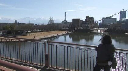 立山連峰もくっきり　午後は4月並みの陽気に　