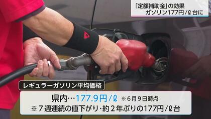 「まだまだ高い」「理想は120～130円」レギュラーガソリン平均価格・約2年ぶりに177円台に　「定額補助金」の効果か
