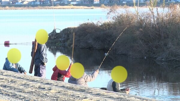 多摩川の釣り堀 天上天下唯我独尊