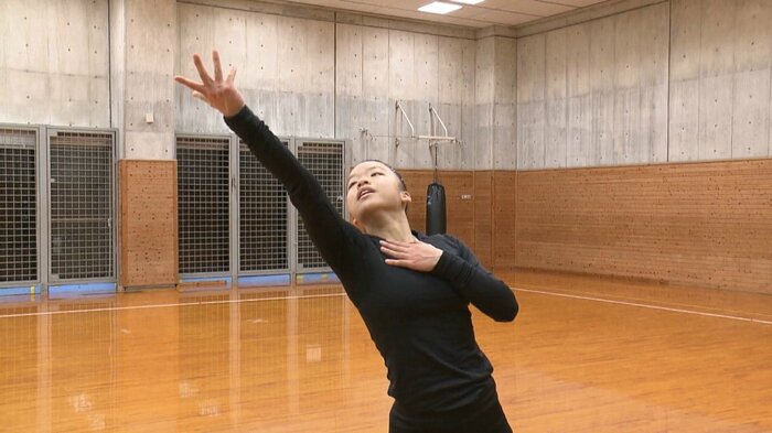 高野さんのエアロビック演技