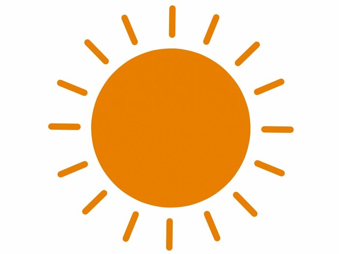 オリオールの線を描いた太陽のイラスト