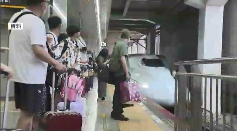 お盆期間  山陽・九州新幹線の混雑ピークは下り8月9日 上り8月16日　「のぞみ」は全席指定｜FNNプライムオンライン