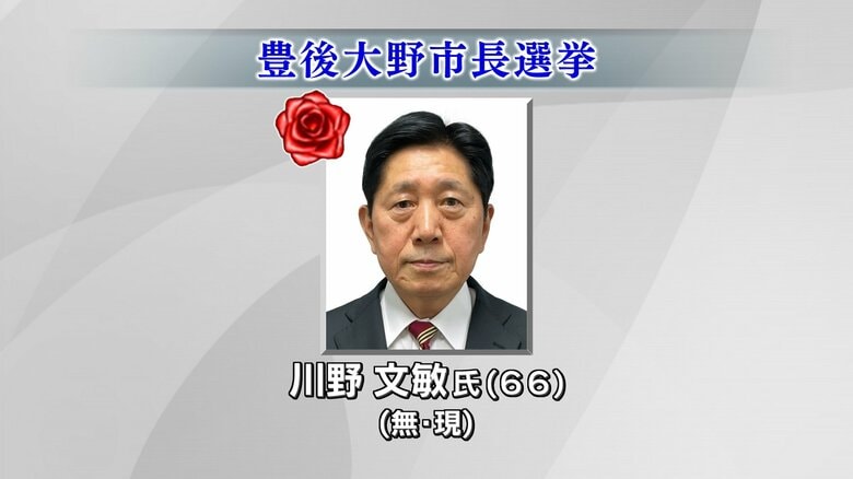 【速報】豊後大野市長選　現職　川野氏が3期目の当選｜FNNプライムオンライン