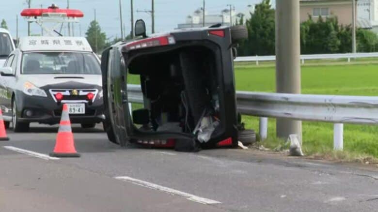 横転車両に３人が一時閉じ込め　救助され目立ったけがなし　乗用車同士が衝突する事故〈仙台市〉｜FNNプライムオンライン
