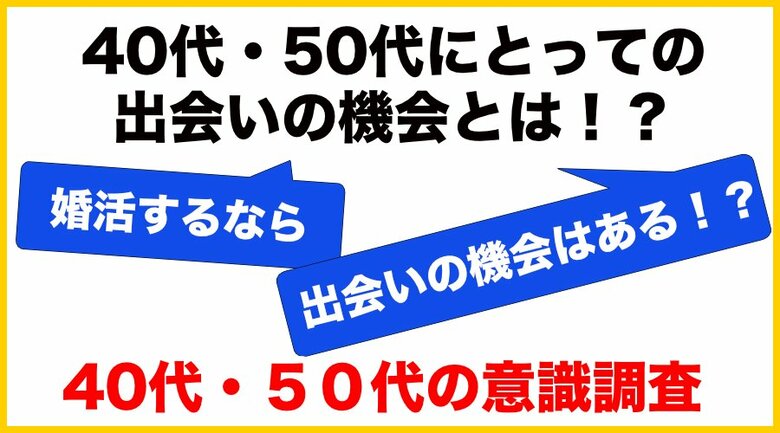 40代・50代の意識調査「新たな出会い」は「ほとんどない」が78%でした