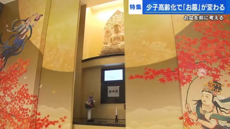 “お盆の墓参り”が変わる　IDカードで納骨堂の骨壺を呼び出す　墓を納骨堂などに移す「改葬」が10年で1.5倍に｜FNNプライムオンライン