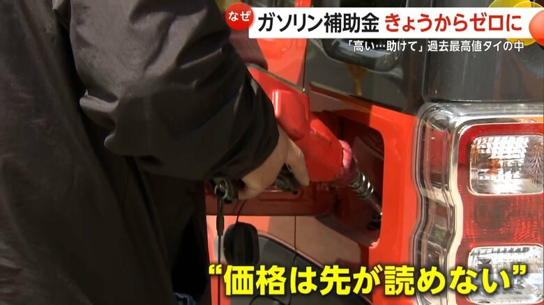 先が読めないというガソリン価格