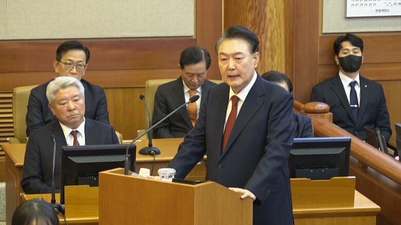 最終陳述を行った尹錫悦大統領　25日