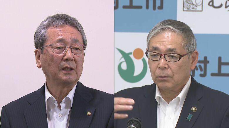 関川村　加藤弘 村長／村上市　高橋邦芳 市長