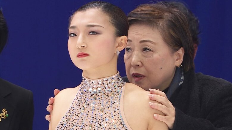 2024年の世界選手権で中野コーチに背中を押してもらった坂本
