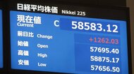 【速報】日経平均株価が史上最高値更新し5万8583円12銭に　