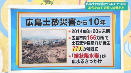線状降水帯が引き起こした「広島土砂災害」から１０年　 台風や前線が発達する9月は線状降水帯に注意
