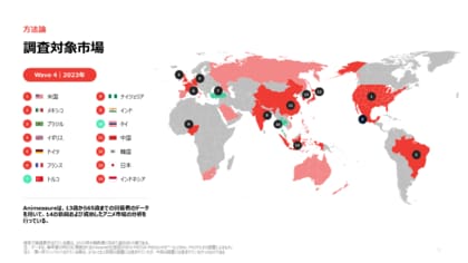 海外アニメファン調査レポート Animeasureの日本における独占販売開始、世界14カ国、13歳から65歳の14,000人に調査