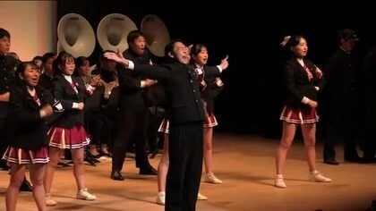 東京六大学の応援団が福島・富岡町に集結！　力強い応援合戦で観客魅了　5つの大学が応援歌など披露