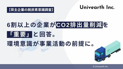 【荷主企業の脱炭素意識調査】61.5%が物流のCO2排出量削減を「重要視」。サプライチェーン全体での環境配慮が不可欠な経営課題に。